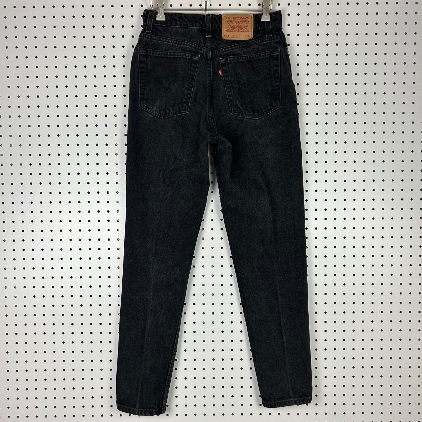 Levis 512 Slim Fit Tapered Leg Jeans Womens 11 28x30 Black High Rise Black Usa